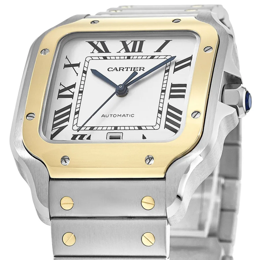 Santos De Cartier Silver Dial Stainless Steel Men's Watch W2SA0009 - Image 2