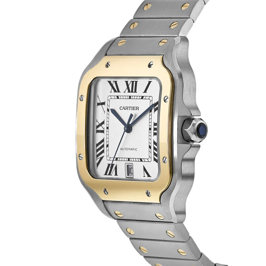 Santos De Cartier Silver Dial Stainless Steel Men's Watch W2SA0009 - Image 3