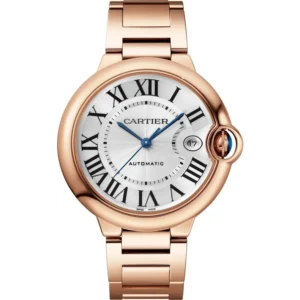 Ballon Bleu de Cartier Silver Dial 18K Rose Gold Men's Watch WGBB0039