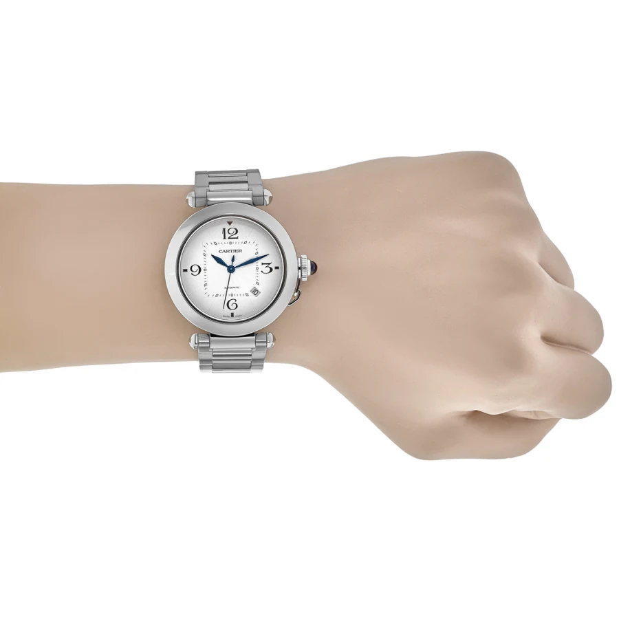Pasha 41mm Silver Dial Steel Men's Watch WSPA0009 - Image 4