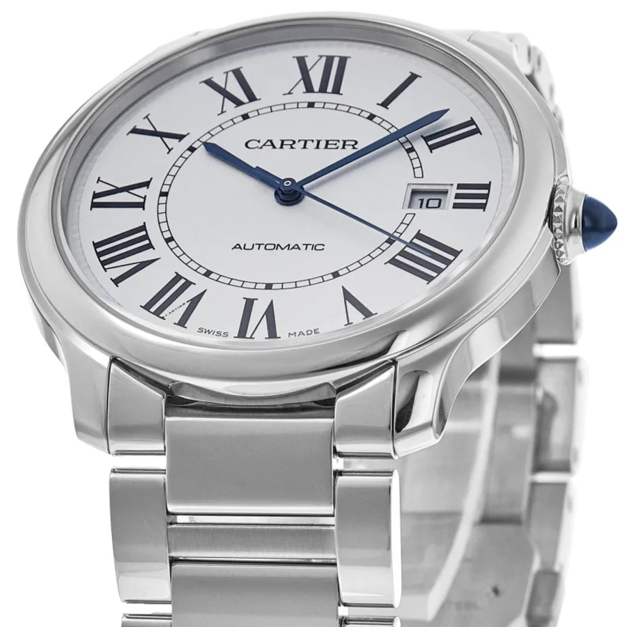 Ronde Must De Cartier 40mm Silver Dial Steel Men's Watch WSRN0035 - Image 2