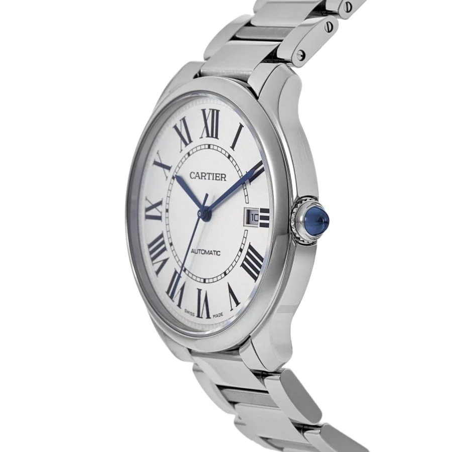 Ronde Must De Cartier 40mm Silver Dial Steel Men's Watch WSRN0035 - Image 3