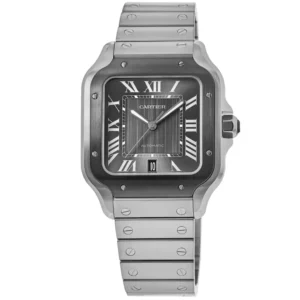 Santos De Cartier Large Grey Dial Steel Men's Watch WSSA0037