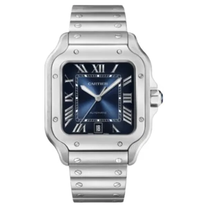 Santos De Cartier Automatic Blue Dial Steel Men's Watch WSSA0071