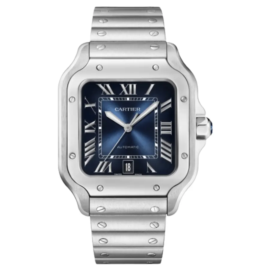 Santos De Cartier Automatic Blue Dial Steel Men's Watch WSSA0071