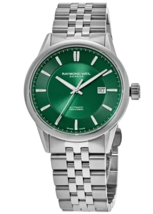 Freelancer Automatic Date Green Dial Steel Men's Watch 2731-ST-52001