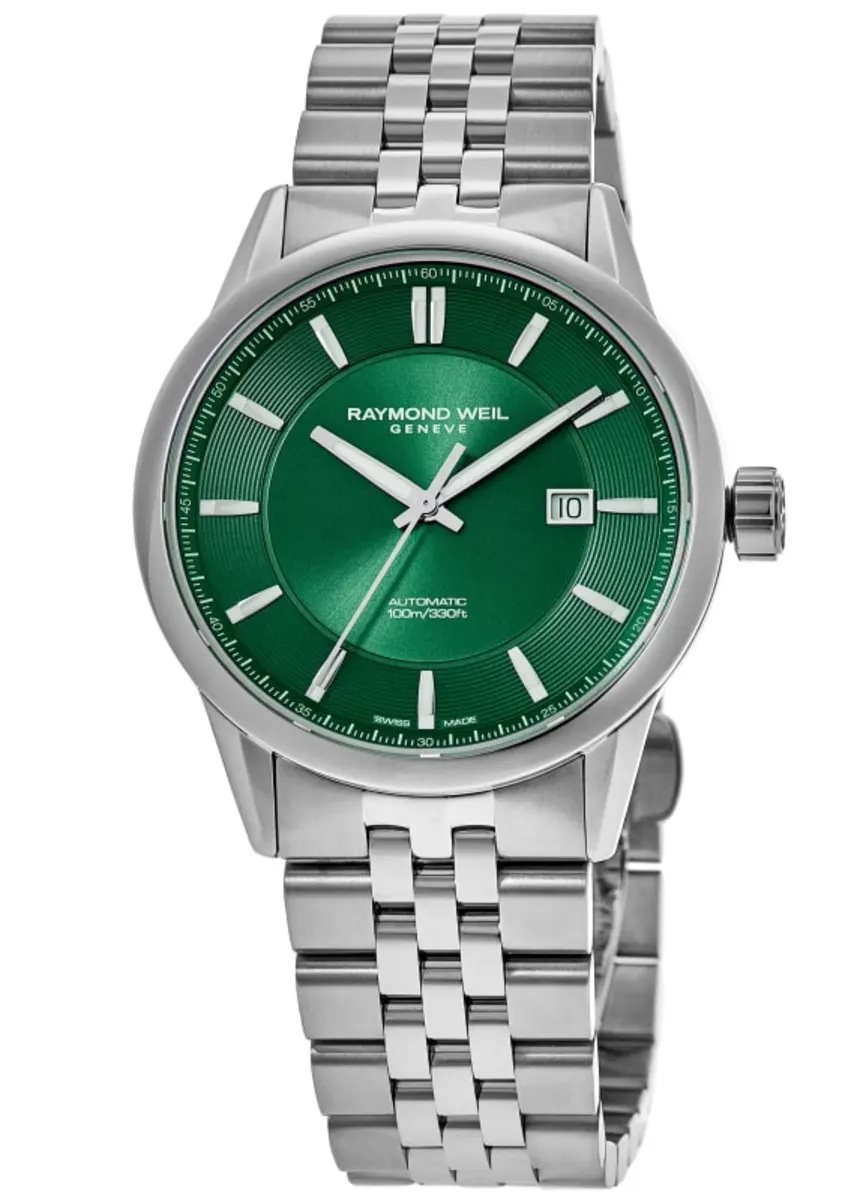 Freelancer Automatic Date Green Dial Steel Men's Watch 2731-ST-52001