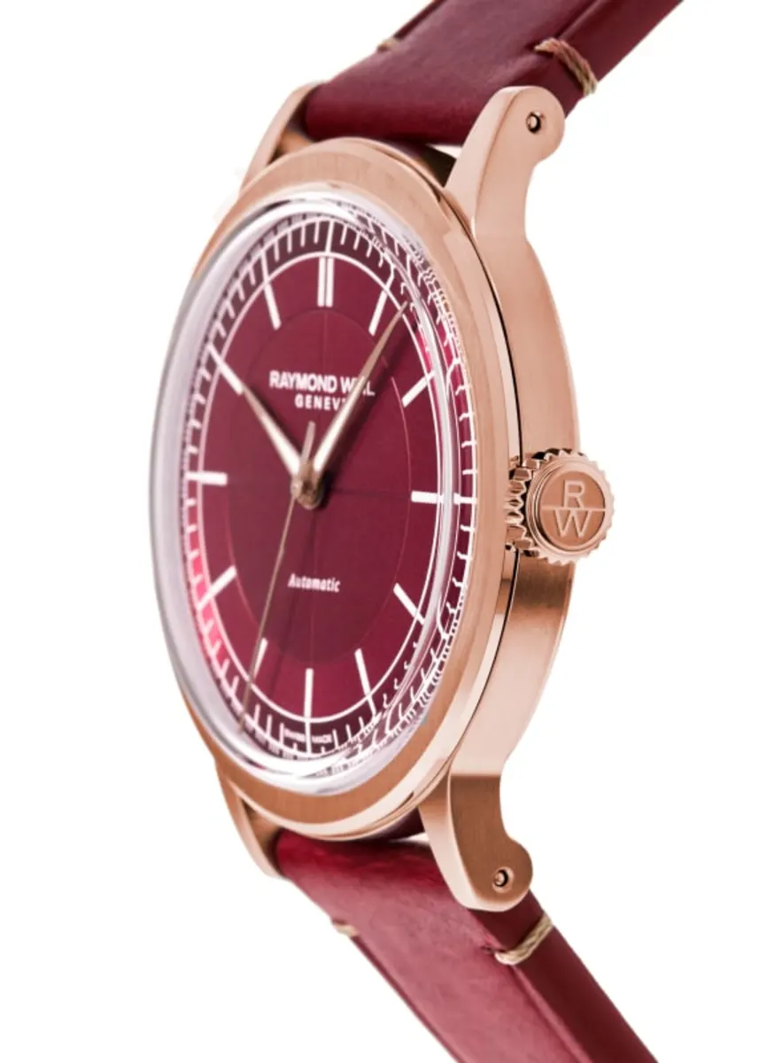 Millesime Automatic Red Grape Dial Leather Strap Men's Watch 2925-PC5-45001 - Image 3