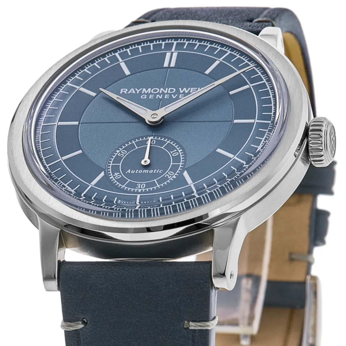 Millesime Automatic Small Seconds Blue Dial Leather Strap Men's Watch 2930-STC-50011 - Image 2
