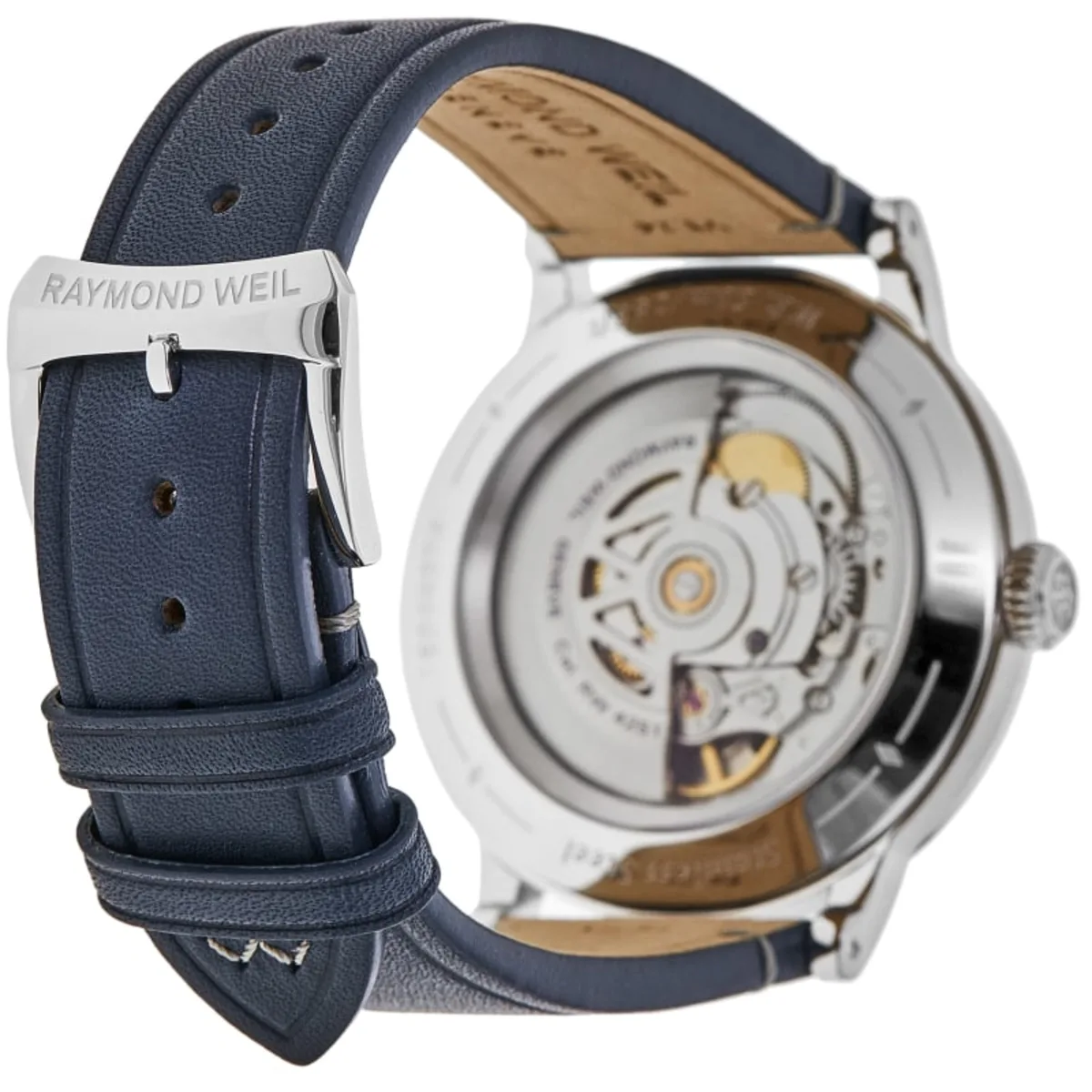 Millesime Automatic Small Seconds Blue Dial Leather Strap Men's Watch 2930-STC-50011 - Image 4