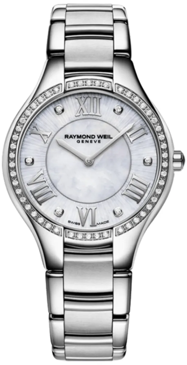 Noemia Mother of Pearl Dial Diamond Bezel Steel Women's Watch 5132-S2S-00966