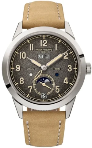 Complications Grey Dial Leather Strap Men's Watch 5326G-001