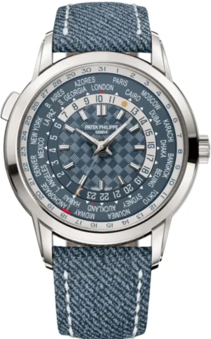 Complications World Time with Date Automatic Blue Dial Leather Strap Men's Watch 5330G-001