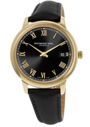 Toccata Black Dial Leather Strap Women's Watch 5385-PC-00208
