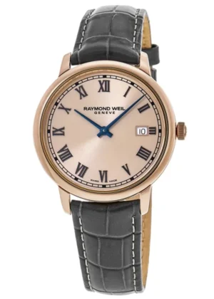 Toccata Classic Rose Dial Leather Strap Men's Watch 5485-PC5-00859