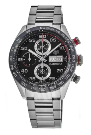 Carrera Chronograph Day-Date Automatic Black Dial Stainless Steel Men's Watch CBN2A1AA.BA0643