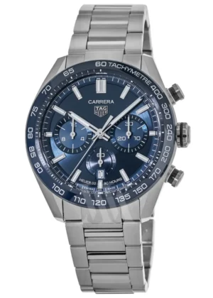 Carrera Chronograph Automatic Blue Dial Stainless Steel Men's Watch CBN2A1A.BA0643