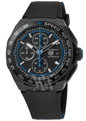 Formula 1 Automatic Chronograph Black Dial Rubber Strap Men's Watch CBZ2084.FT8097