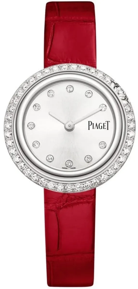 Possession 18kt White Gold Diamond Leather Strap Women's Watch G0A44284
