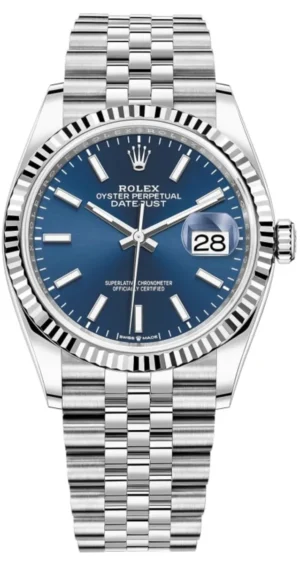 Datejust 36 Steel & White Gold Blue Dial Women's Watch M126234-0017