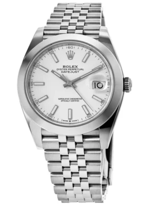 Datejust 41 Stainless Steel White Dial Men's Watch M126300-0006