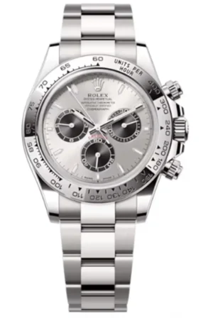 Cosmograph Daytona White Gold Steel and Black Dial Men's Watch M126509-0003