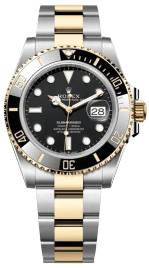 Submariner Date Automatic Black Dial Yellow Gold and Oystersteel Men's Watch M126613LN-0002