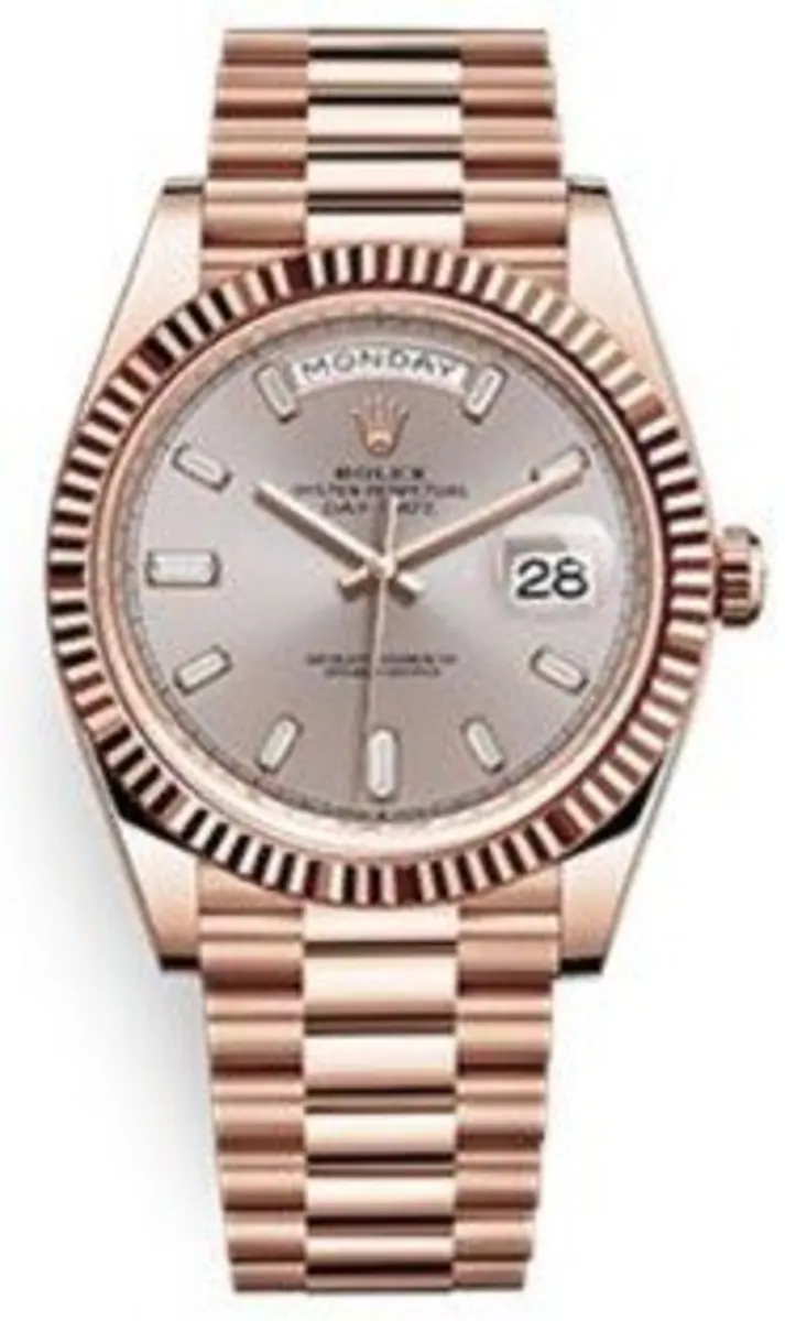 Day-Date 40 Everose Gold Sundust Diamond Dial Men's Watch M228235-0004