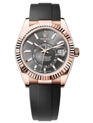 Sky-Dweller Rose Gold Slate Dial Oysterflex Men's Watch M336235-0004