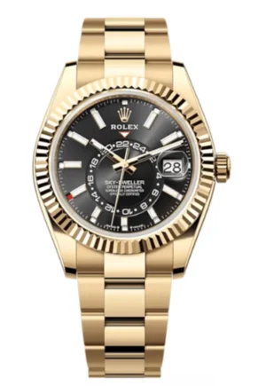 Sky-Dweller Yellow Gold Black Dial Oyster Men's Watch M336938-0002