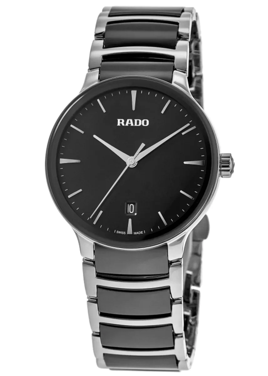Centrix Quartz Black Dial Ceramic & Stainless Steel Men's Watch R30021152