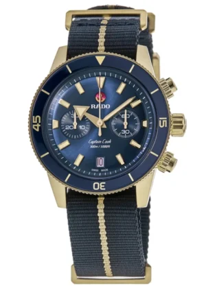 Captain Cook Automatic Chronograph Blue Dial Nylon Strap Men's Watch R32146208