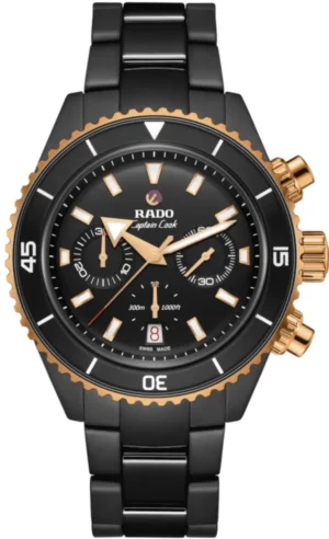 Captain Cook High-Tech Ceramic Automatic Chronograph Black Dial Men's Watch R32190153