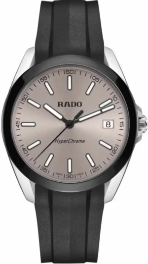Hyperchrome Rhodium Dial Rubber Strap Men's Watch R32280109