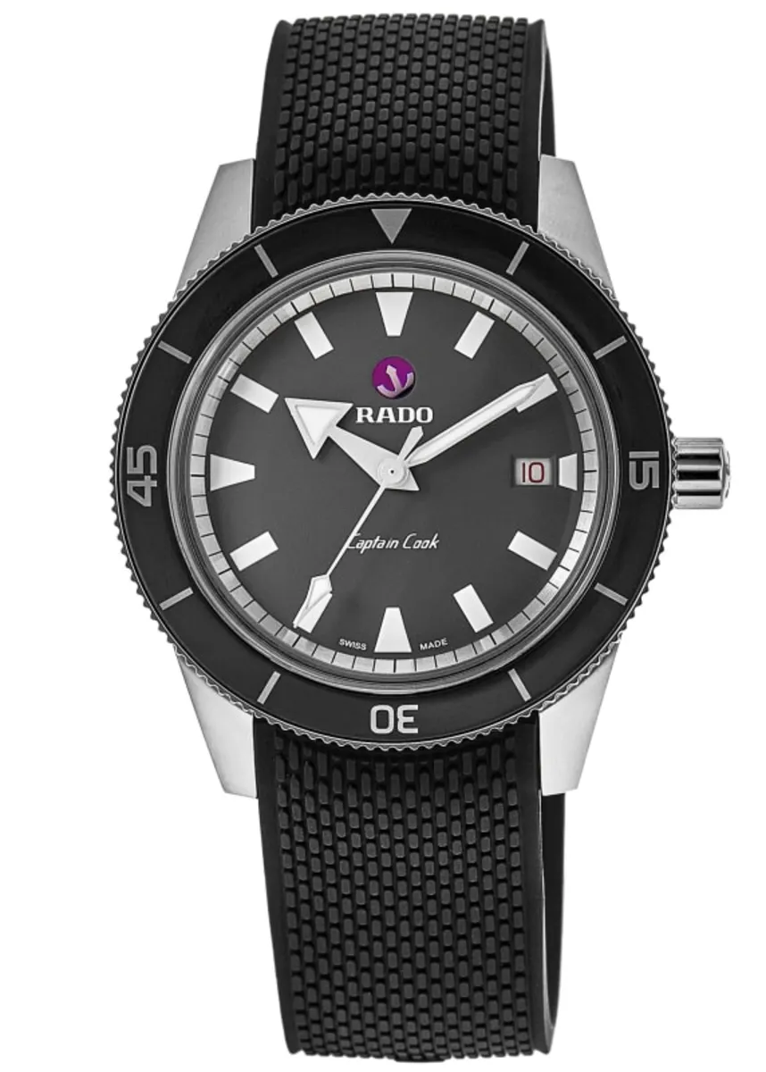 Captain Cook Automatic Grey Dial Rubber Strap Men's Watch R32505019