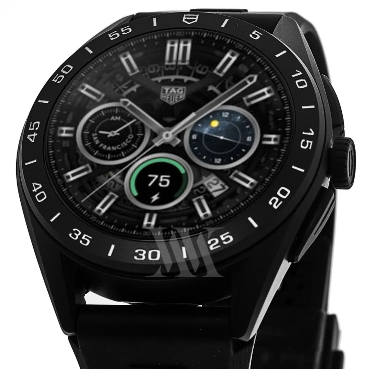Connected Calibre E4 - 45mm Digital Dial Black Rubber Strap Men's Watch SBR8A80.BT6261 - Image 2