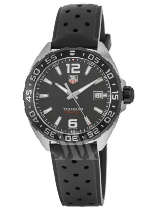 Formula 1 Quartz Date Black Dial Rubber Strap Men's Watch WAZ1110.FT8023