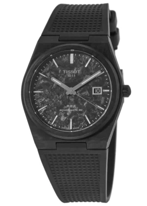 PRX Powermatic 80 Black Dial Rubber Strap Men's Watch T137.907.97.201.00