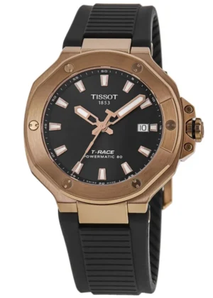 T-Race Powermatic 80 Automatic Black Dial Silicone Strap Men's Watch T141.807.37.051.00