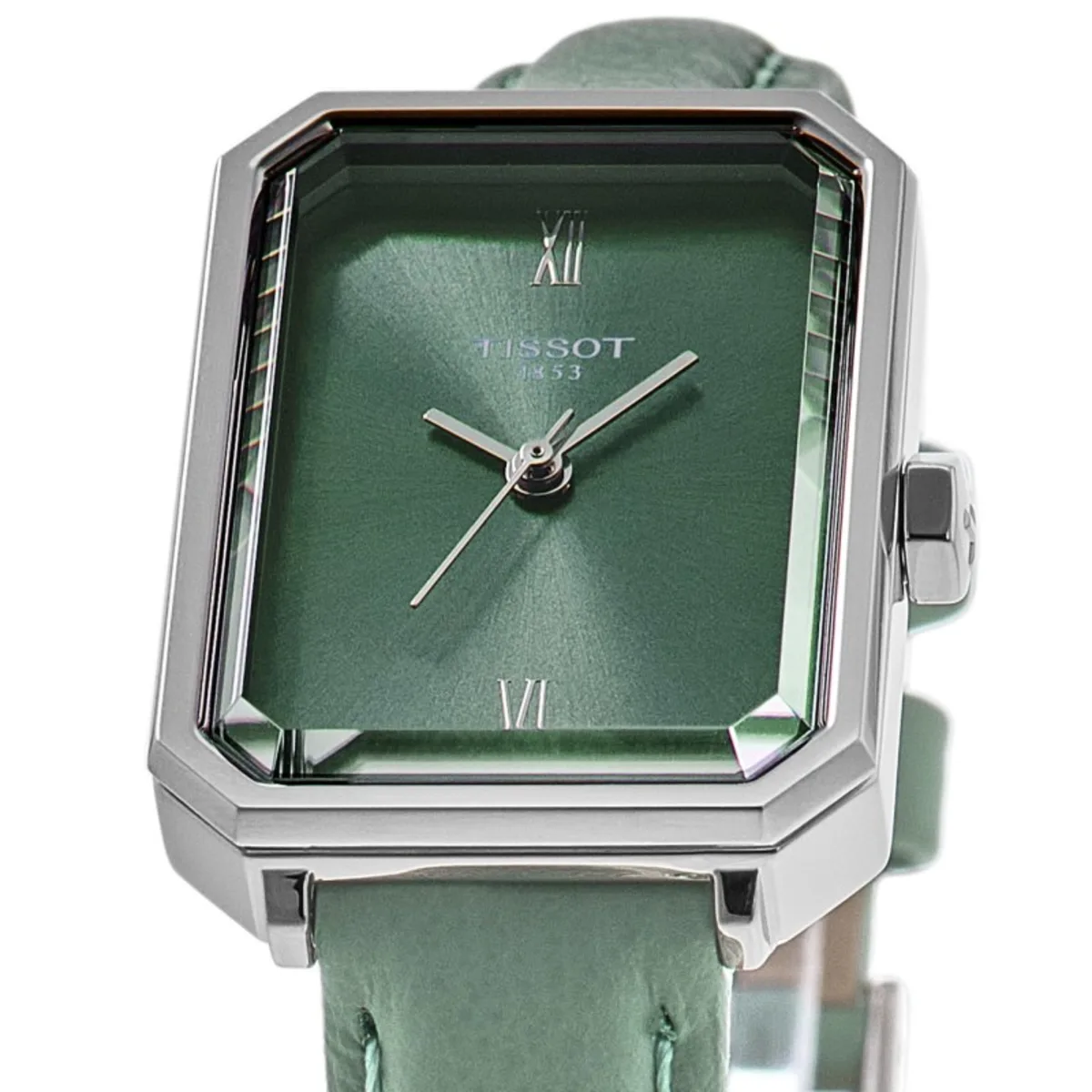 SRV 30mm Green Dial Leather Strap Women's Watch T160.110.16.093.00 - Image 2