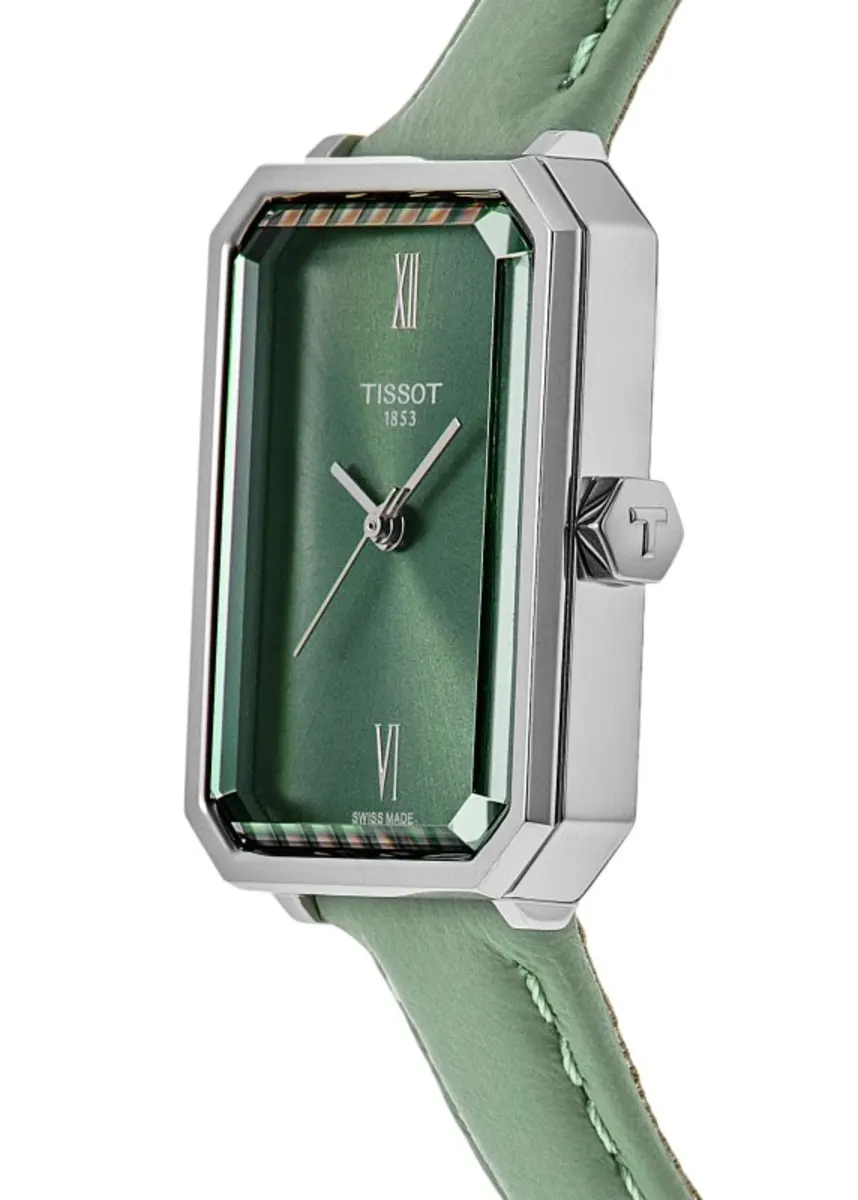 SRV 30mm Green Dial Leather Strap Women's Watch T160.110.16.093.00 - Image 3