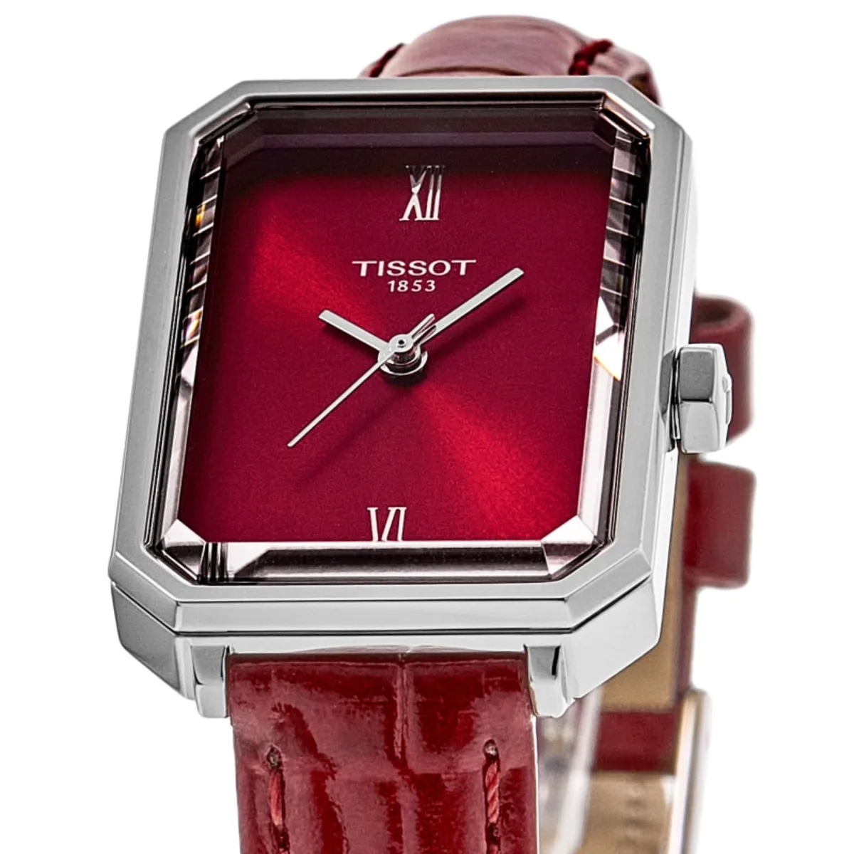 SRV 30mm Red Dial Leather Strap Women's Watch T160.110.16.423.00 - Image 2