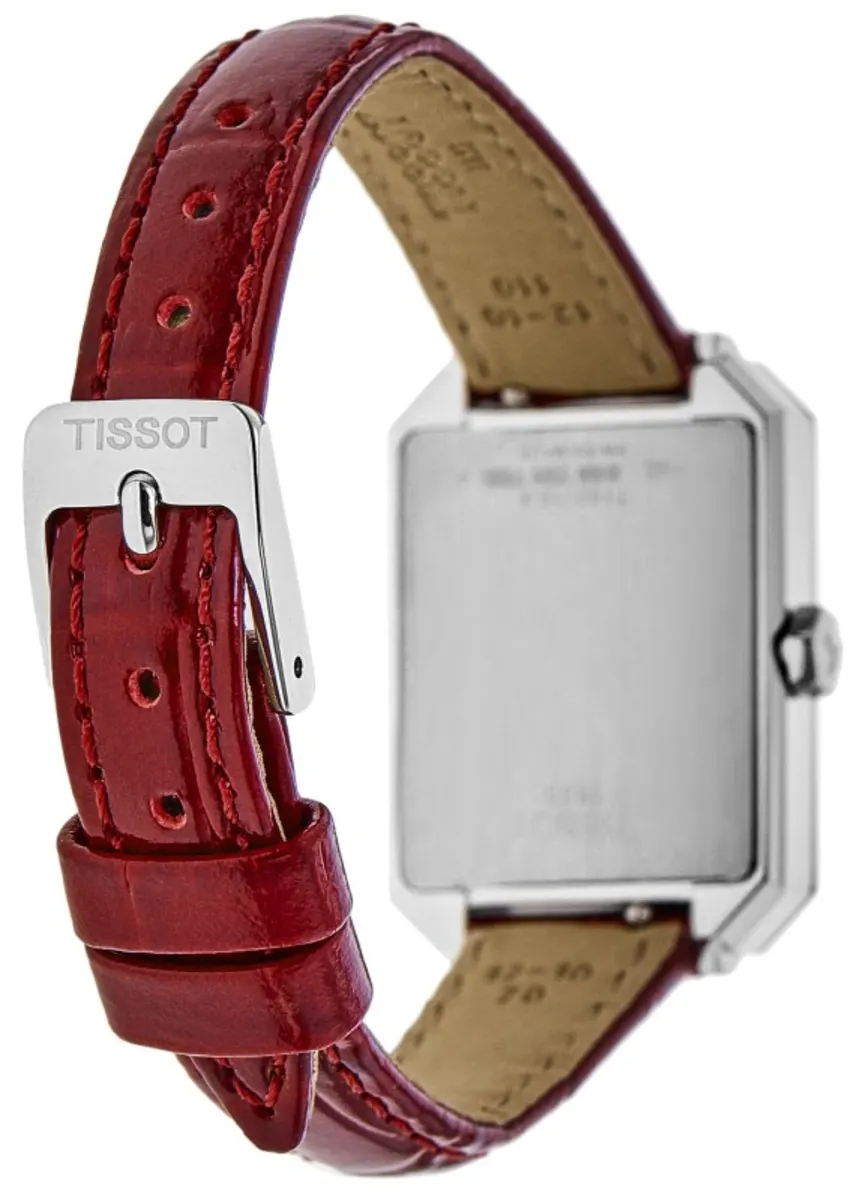 SRV 30mm Red Dial Leather Strap Women's Watch T160.110.16.423.00 - Image 3