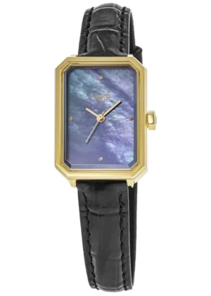 SRV Black Mother of Pearl Dial Leather Strap Women's Watch T160.110.36.126.00