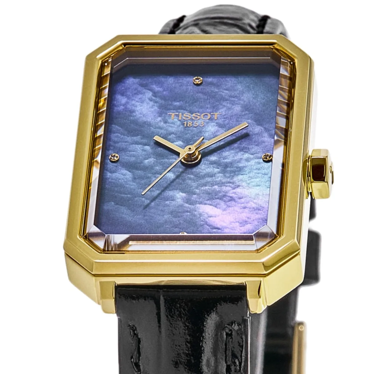 SRV Black Mother of Pearl Dial Leather Strap Women's Watch T160.110.36.126.00 - Image 2