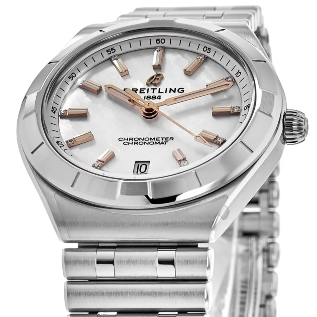 Chronomat Automatic 36 Mother of Pearl Diamond Dial Stainless Steel Women's Watch A10320101A1A1 - Image 2
