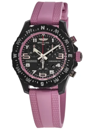 Endurance Pro 38 Chronograph Black Dial Rubber Strap Unisex Watch X83310D41B1S1