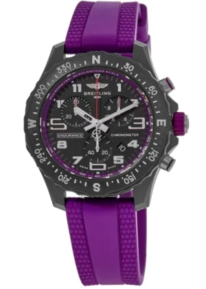 Endurance Pro 38 Chronograph Black Dial Rubber Strap Unisex Watch X83310F61B1S1