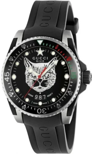 Dive 40mm Black Dial Ceramic Bezel Rubber Strap Men's Watch YA136320