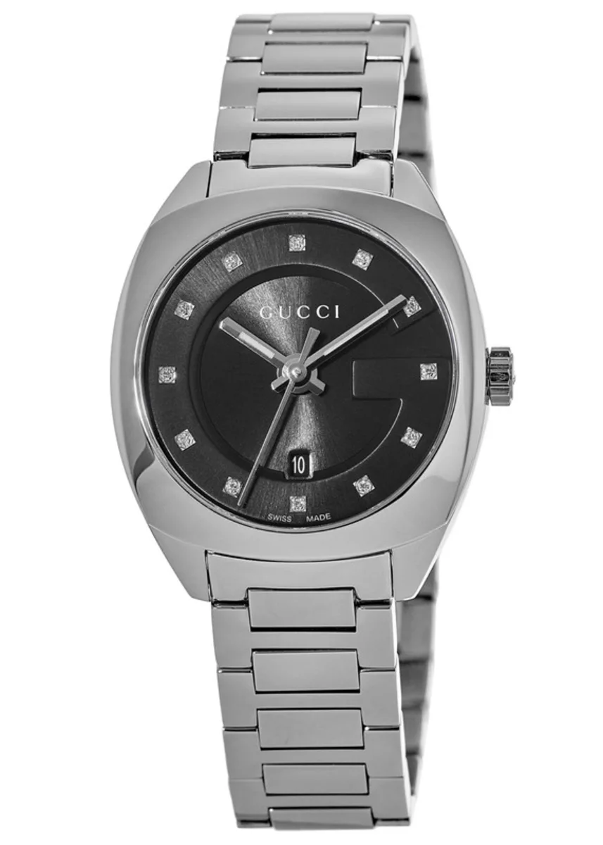 GG2570 Black Diamond Dial Stainless Steel Women's Watch YA142503